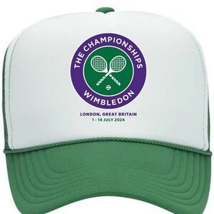Wimbledon 2024 Tennis Foam Trucker Mesh Snapback Cap Hat